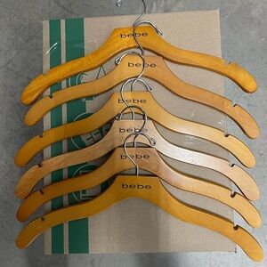 Vintage Original bebe wood hangers Set of 6